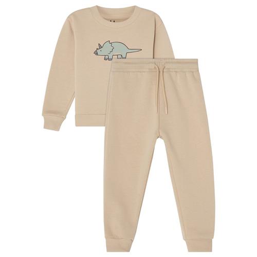 Buddy & Hope GOTS Martin Sweatshirt-sæt Green Dino | Beige | 74/80 cm