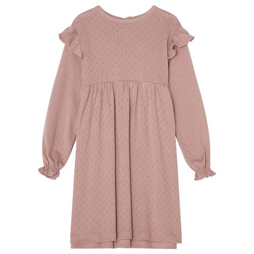 Buddy & Hope GOTS Hedda Pointelle-kjole Pink Mauve | Lyserød | 74/80 cm