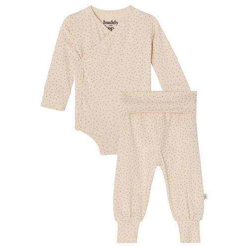 Buddy & Hope GOTS Johan Nyfødt Sæt Beige Dots | Beige | 50/56 cm