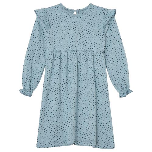 Buddy & Hope Hedda Frill Kjole med Blue Dots | Blå | 74/80 cm