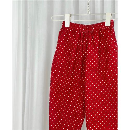 Fliink Dolly DOT Pant Str 2Y/92 - Pompeian Red Bukser hos Magasin