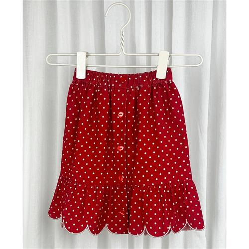 Fliink Dolly DOT Skirt Str 6Y/116 - Pompeian Red Nederdele hos Magasin