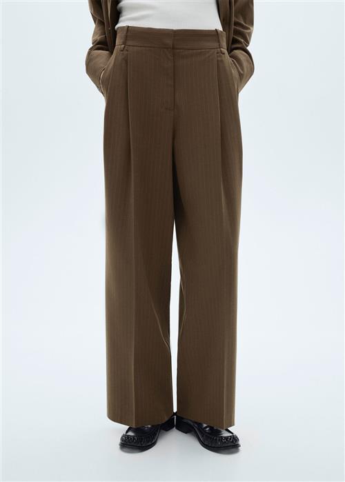 MANGO Trousers .- Stripe Kvinde 36 Bukser Med Brede Ben Str 44 - hos Magasin