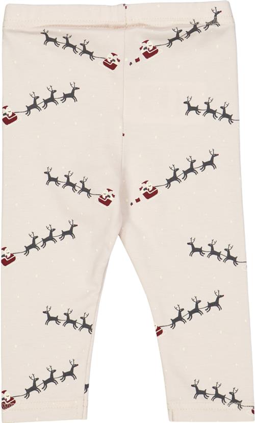 Müsli by Green Cotton Santa Leggings Baby Str 74 - Nightingale/ Cabernet/ Balsam Cream Leggings Bomuld hos Magasin