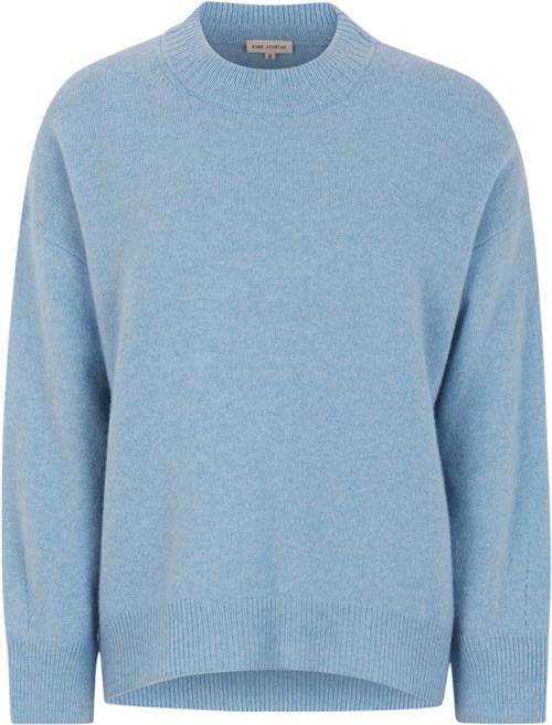 esmé studios Escleo Oneck Knit Kvinde Kentucky Blue Mélange Sweaters Str XS - Merino hos Magasin