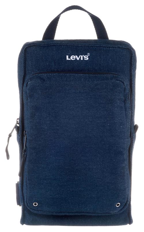 LEVI'S ® Skuldertaske  mørkeblå / hvid