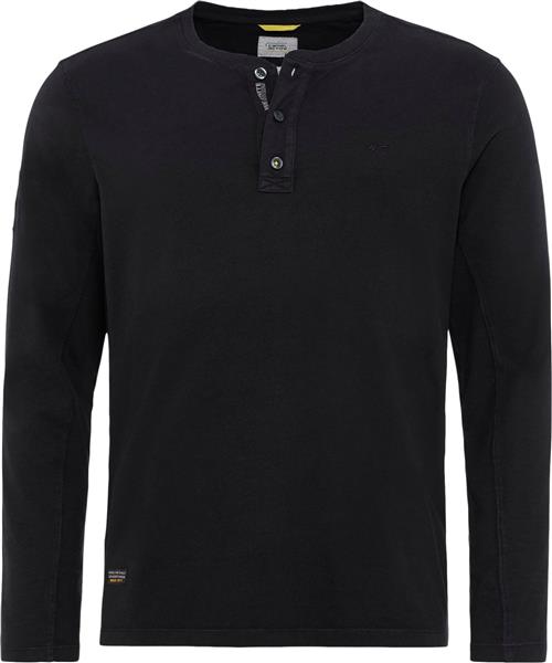 Camel Active Henley 1/1 Arm Mand Asphalt Langærmede T-shirts Str L - Bomuld hos Magasin