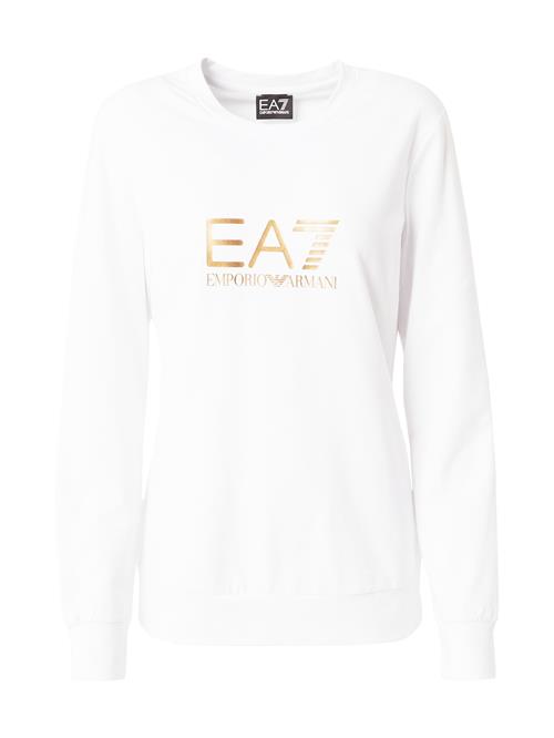 Se EA7 Emporio Armani Sweatshirt  guld / hvid ved About You