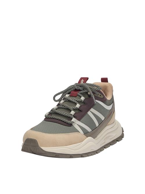 Pull&Bear Sneaker low  beige / lysegrå / smaragd / aubergine