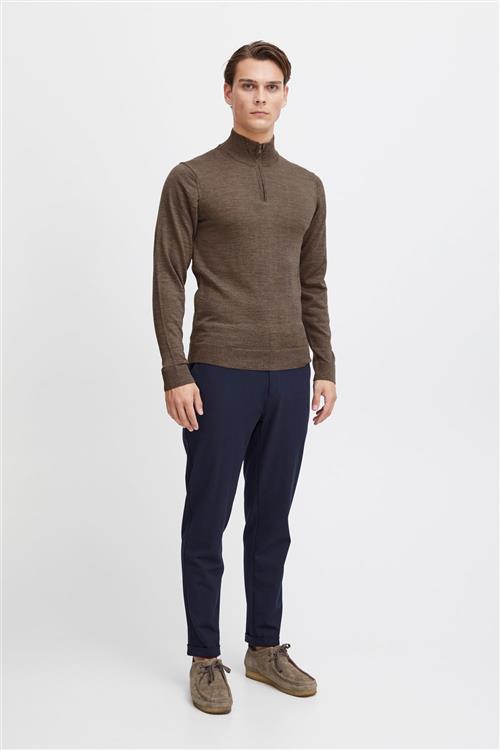 Casual Friday Cfkarlo Merino Knit Merino Knit wit Mand Pine Bark Melange Sweaters Slim Fit Str S Merino - hos Magasin