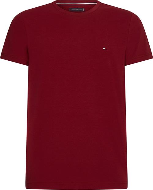 Tommy Hilfiger Stretch Slim FIT TEE Mand Rouge Kortærmede T-shirts Str XL - hos Magasin