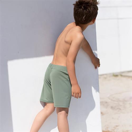 Petit Crabe Alex Swim Shorts, Army Str 5-6 år - Army Badebukser hos Magasin