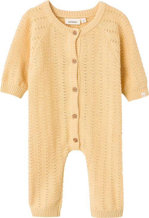 Lil' Atelier Nbfdaimo Loose Knit Suit LIL Str 86 - Sahara Sun Buksedragter hos Magasin