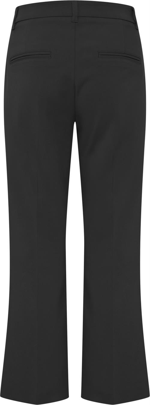 PULZ Jeans Pzbindy HW Pant Above Ankl Flared L Kvinde Black Beauty Flare Bukser Str 44 - hos Magasin