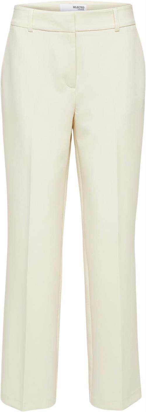 Selected Femme Slfrita MW Wide Pant Birch B Kvinde Birch Bukser Med Brede Ben Str "38/""32" - hos Magasin