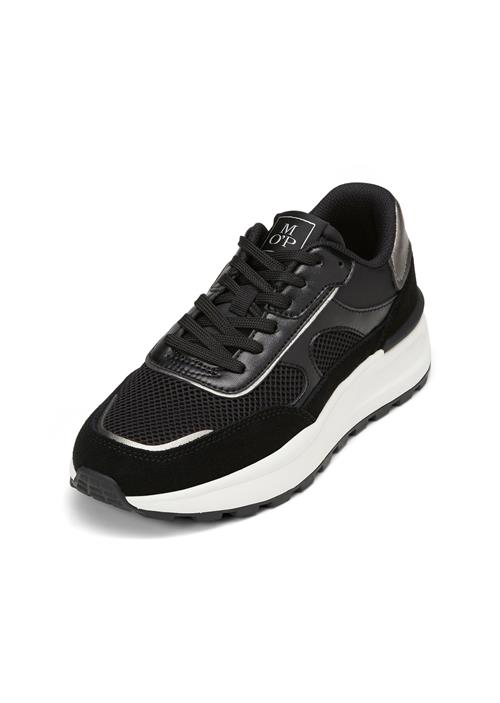 Marc O'Polo Sneaker low 'Egila'  sort / sølv / hvid