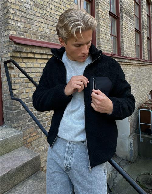 Jack & Jones Jjebradley Teddy Jacket Noos Forårsjakker Sort