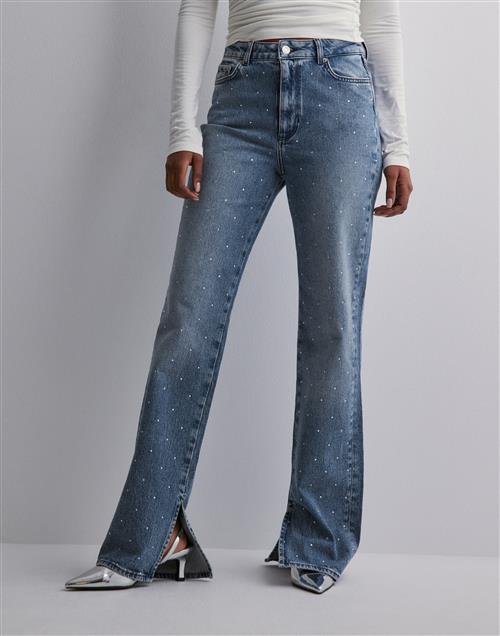 Se JJXX - Blå - Jxciara Slim Long Rhs Slit Hw Jeans ved Nelly