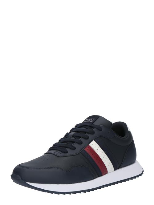 TOMMY HILFIGER Sneaker low 'ESS'  navy / vinrød / hvid