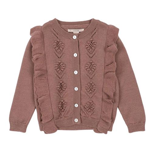 Konges Sløjd Fiol Frill Cardigan - Burlwood | Lilla | 4 years