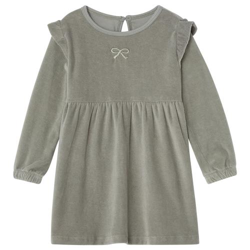 Buddy & Hope GOTS Tanja Kjole I Velour Sage Green | Grønn | 110/116 cm