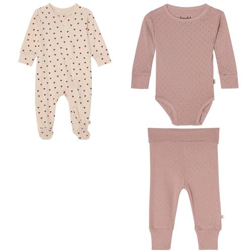 Buddy & Hope GOTS Lukas Nyfødt Sæt Hearts 74/80 cm  Lyserød Hjerter 74/80 cm  Unisex