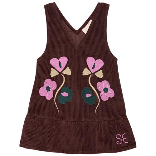 Sissel Edelbo Hollie Mini Corduroy Kjole Chocolate Brown | Brun | 1-2 years