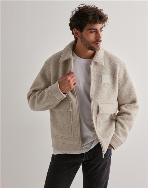 Calvin Klein Jeans Textured Wool Jacket Forårsjakker Beige