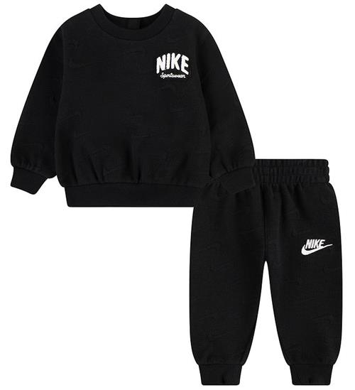 Se Nike Sæt - Bluse/Bukser - Jacquard - Sort ved KidsWorld