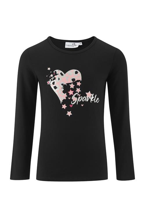 happy girls Bluser & t-shirts 'Sparkle'  pink / lyserød / sort / sølv