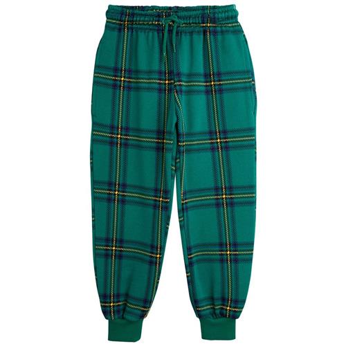 Mini Rodini Check Aop Sweatpants Green | Grønn | 104/110 cm