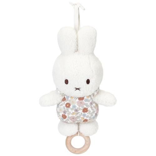 Little Dutch Miffy Kanin Med Musikalsk Legetøj Vintage Little Flowers | Hvid | 0-3