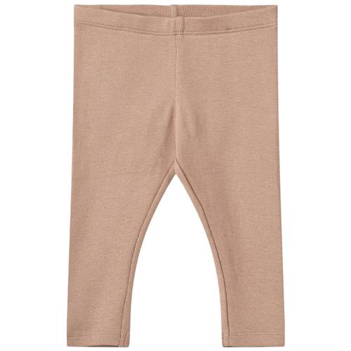 Wheat Maddy Ribbede Baby-leggings Nougat Rose | Lyserød | 74 cm