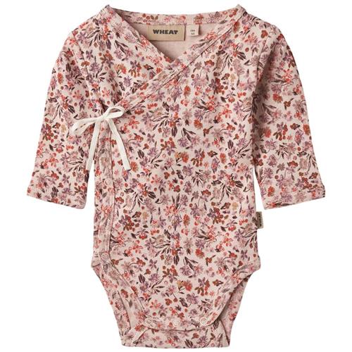 Wheat GOTS Chia Blomstret Wrap Body Pale Rose | Lyserød | 62 cm