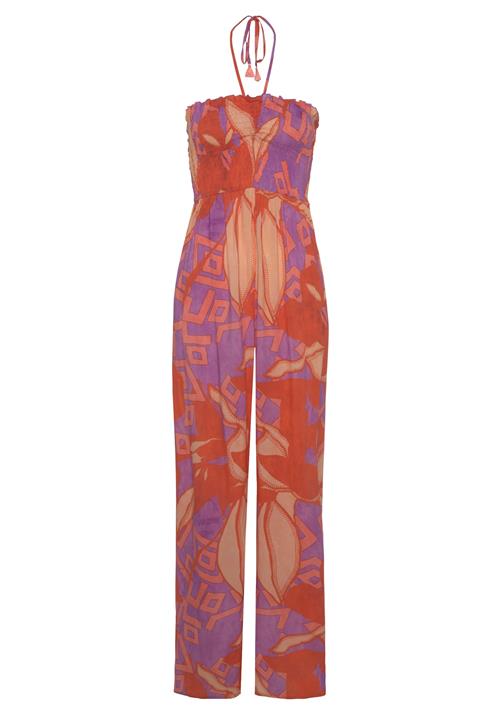 Se LASCANA Jumpsuit  gul / lilla / pink / rød ved About You