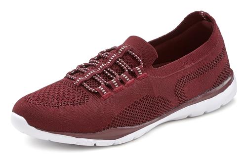 LASCANA Slip On  bordeaux / hvid