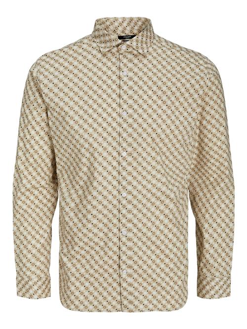 Se JACK & JONES Skjorte 'BLACKPOOL'  mørkebeige / navy / greige / hvid ved About You