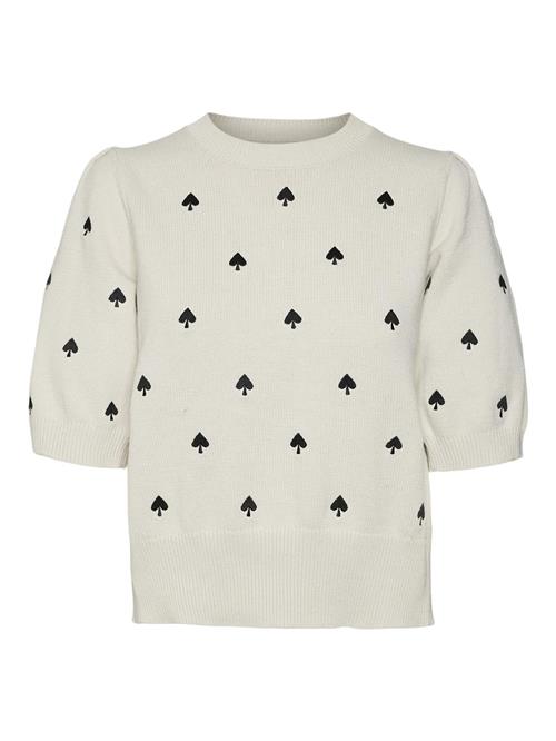 Se VERO MODA Pullover 'MIRELLA'  ecru / sort ved About You