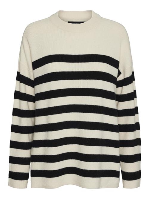 VERO MODA Pullover 'CLOVER'  sort / hvid