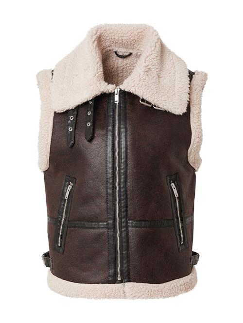 VILA Vest 'VIRISI'  creme / brun / sort