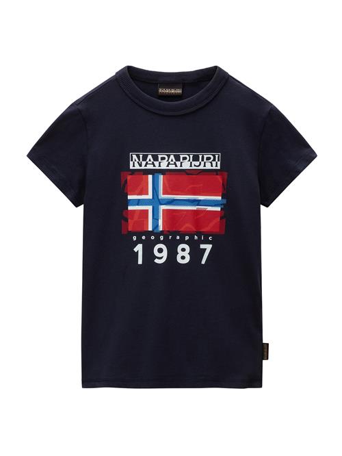 NAPAPIJRI Shirts 'K S-MATS'  blå / marin / rød / offwhite