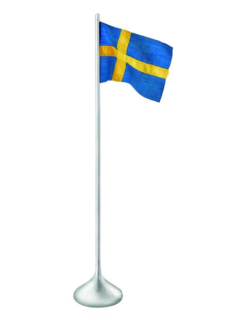 Ro Table Flag Swedish H35 Cm Silver Coloured Rosendahl Silver
