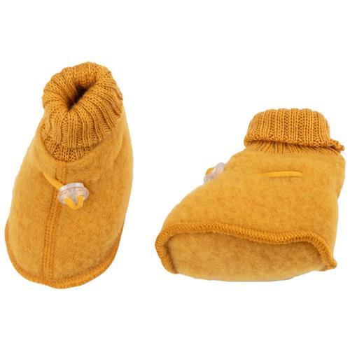 Se Joha Bløde uld baby booties Yellow | Gul | 70 cm ved Babyshop