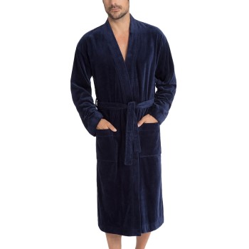 Se Calida After Shower Men Bathrobe Mørkblå bomuld Large Herre ved Timarco