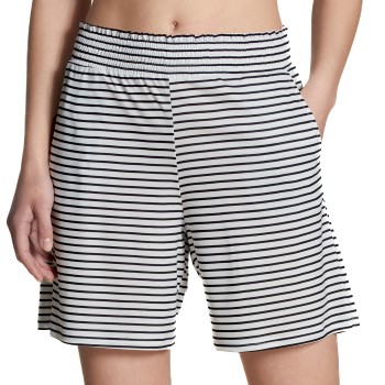 Se Calida Circular Sleep Shorts Hvid/Marine tencel X-Small Dame ved Timarco