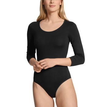 Calida Natural Comfort Bodysuit Sort bomuld X-Small Dame