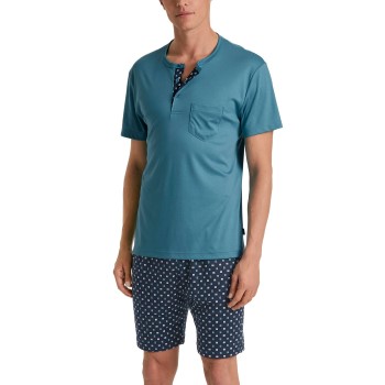 Calida Relax Choice 3 Short Pyjamas Blå/Blå bomuld Medium Herre