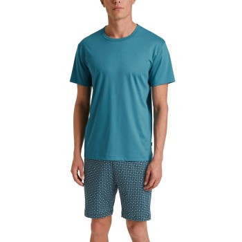 Calida Relax Streamline 2 Short Pyjamas Blå/Blå bomuld Large Herre