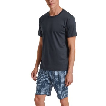 Calida Relax Streamline 2 Short Pyjamas Marine mønster bomuld Small Herre