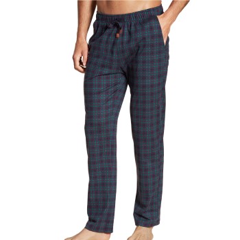 Calida Remix Sleep Holiday Pants Blå/Grøn bomuld Small Herre